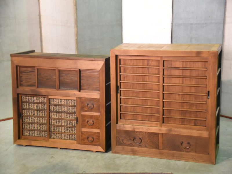 Japanese Antique Kitchen Chest Mizuya Dansu - Image 4