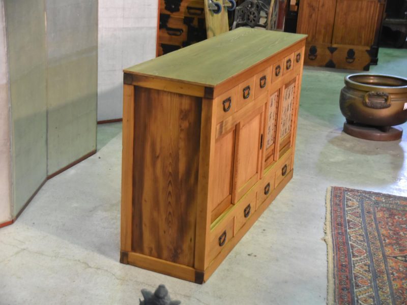 Japanese Antique Wooden Sideboard - Image 4