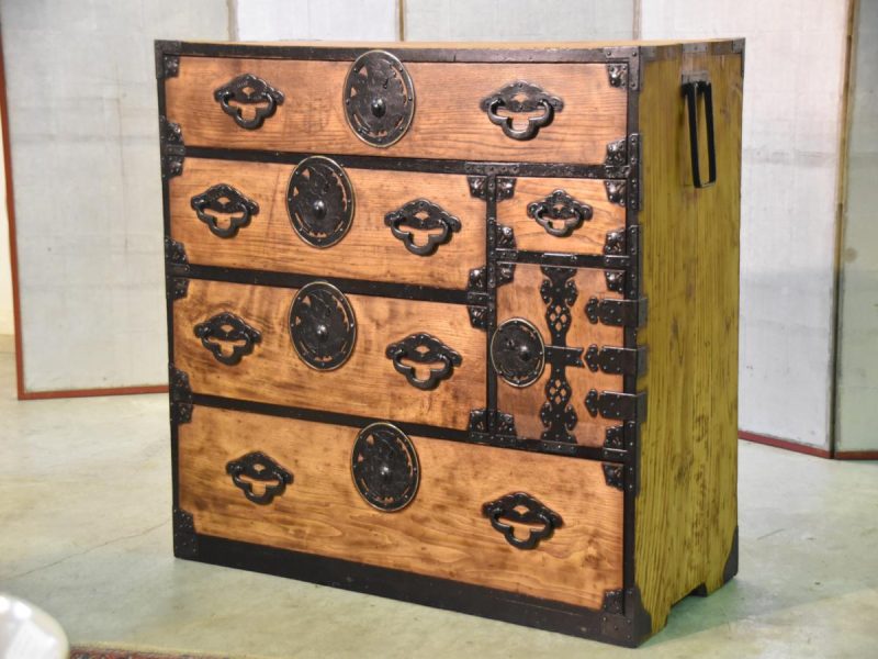 Antique Yonazawa Clothing Chest Tansu - Image 12