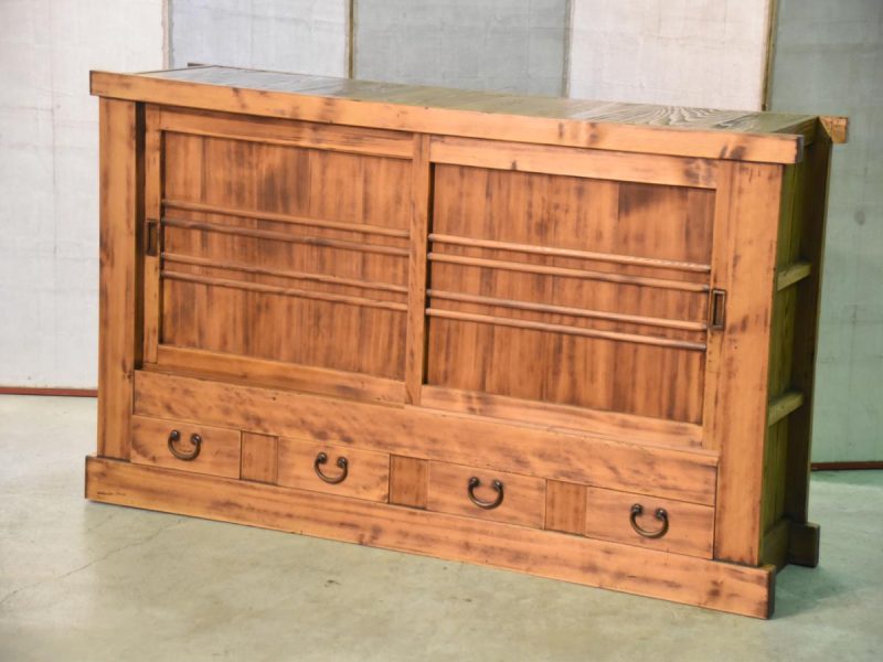 Japanese Antique Wooden Sideboard - Image 19