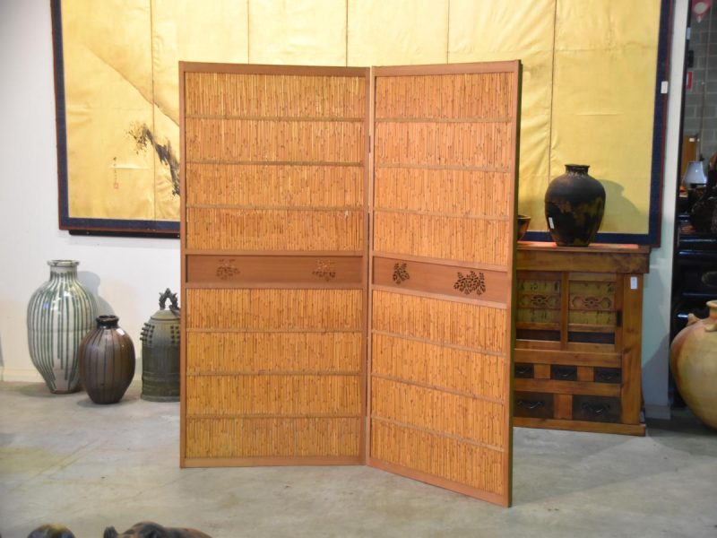 Japanese 2 Panel Free Standing Screen