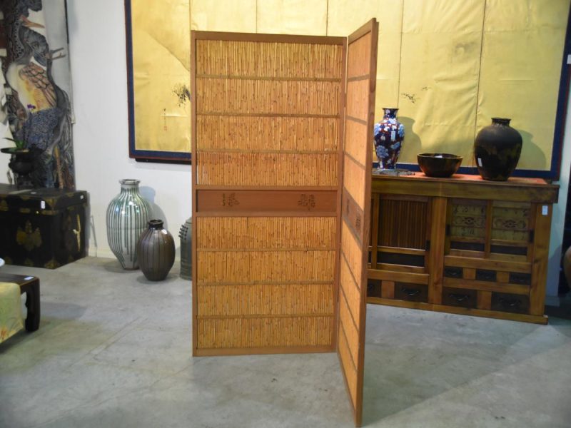 Japanese 2 Panel Free Standing Screen - Image 7
