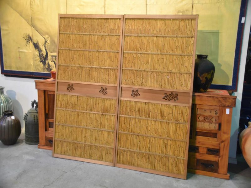Japanese 2 Panel Free Standing Screen - Image 6