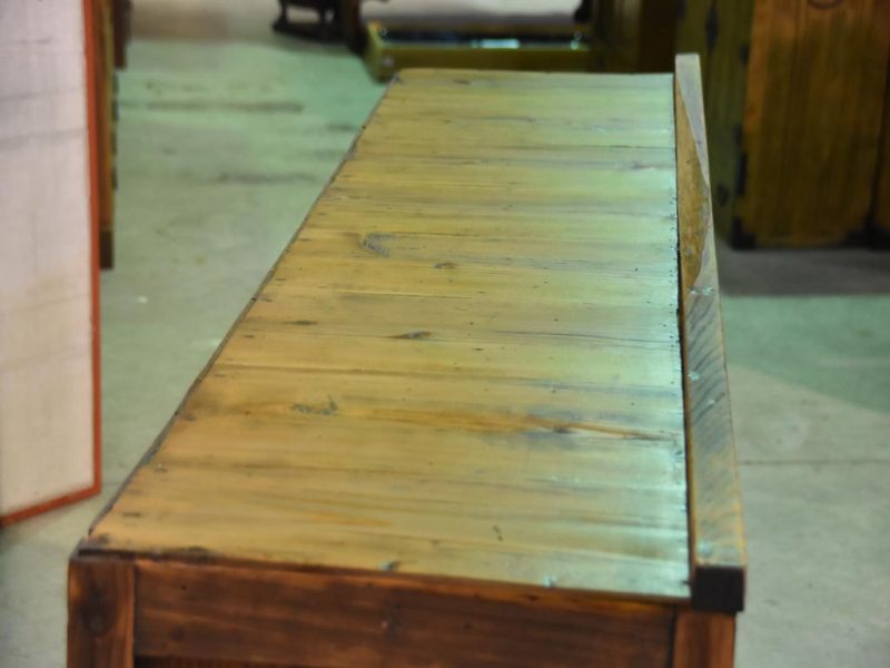 Antique Elm Wood Sideboard Chest - Image 3