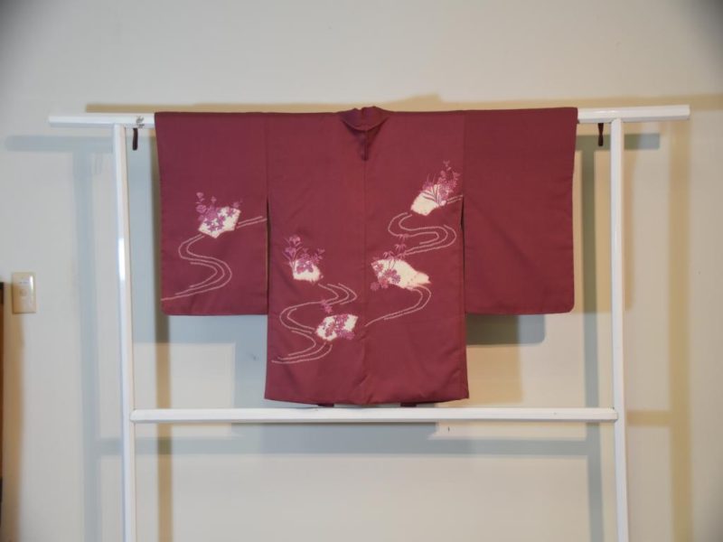 Vintage Haori with Embroidery and Shibori
