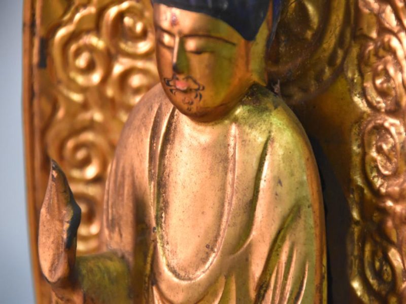 Japanese Wooden Gilded Buddha - Image 9