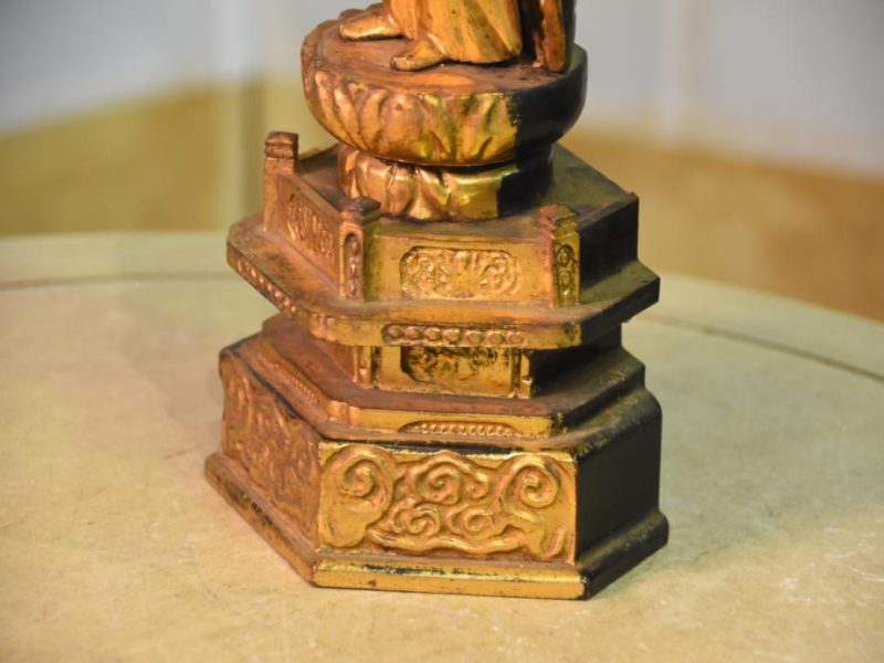 Japanese Wooden Gilded Buddha - Image 7