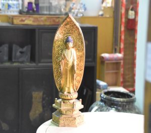 Japanese Wooden Gilded Buddha