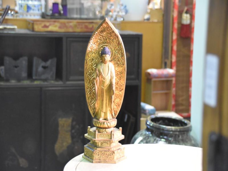 Japanese Wooden Gilded Buddha