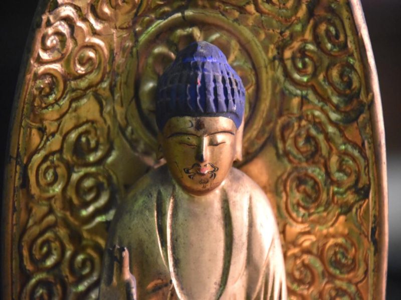 Japanese Wooden Gilded Buddha - Image 2