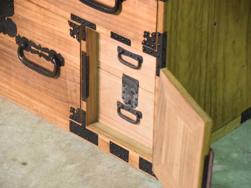 Antique Japanese Clothing Chest on Chest - Image 13