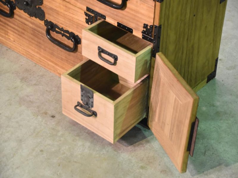 Antique Japanese Clothing Chest on Chest - Image 12