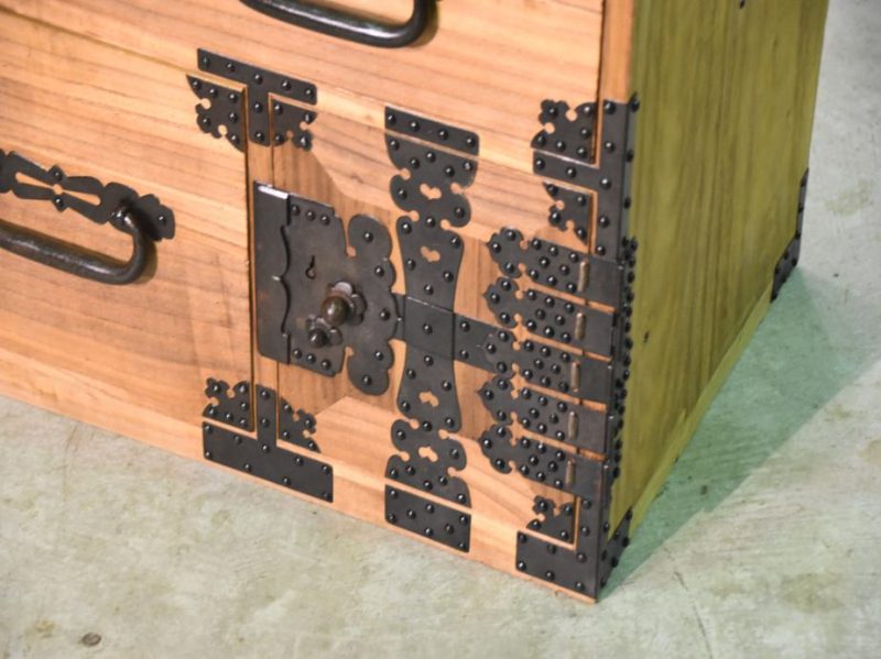 Antique Japanese Clothing Chest on Chest - Image 10