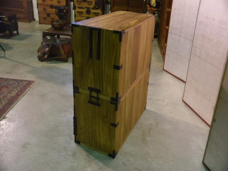 Antique Japanese Clothing Chest on Chest - Image 9
