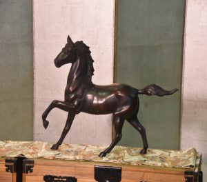 Japanese Cast Iron Horse Statue