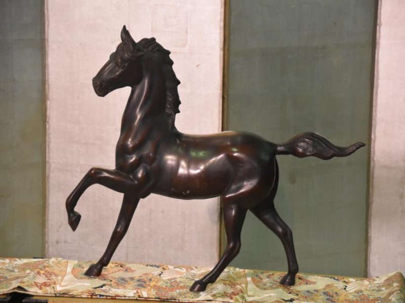 Japanese Cast Iron Horse Statue - Image 2