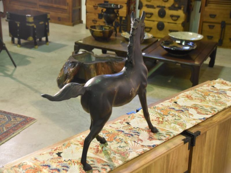 Japanese Cast Iron Horse Statue - Image 6