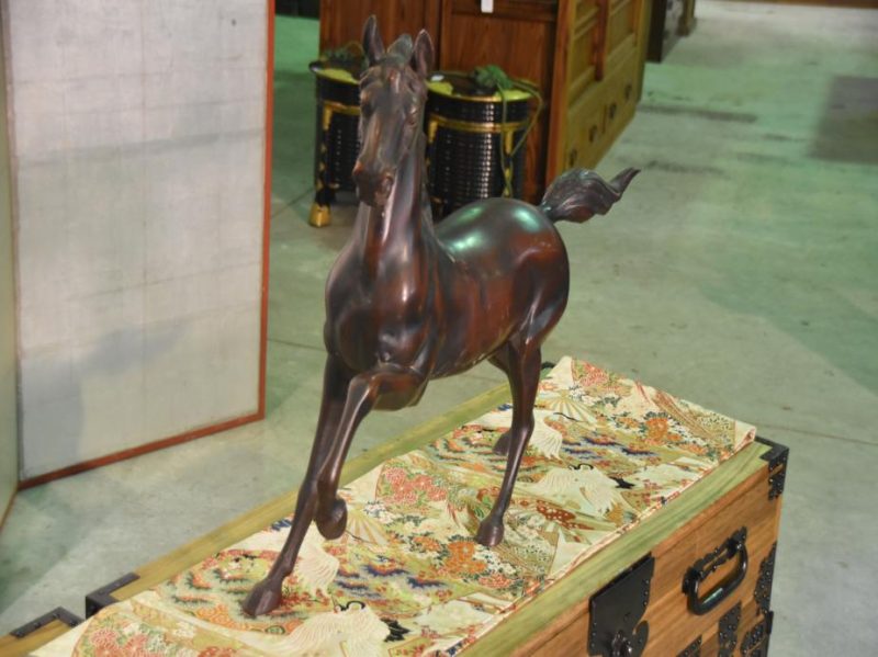 Japanese Cast Iron Horse Statue - Image 5