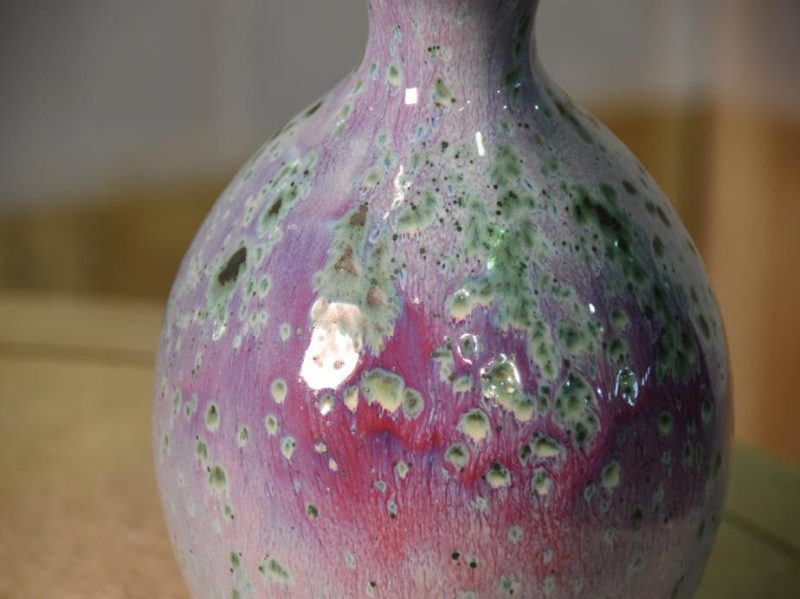 Japanese Flambe Glaze Vase by Matsuyama Gaei - Image 10