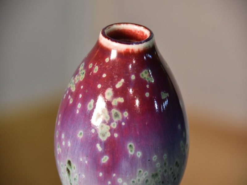 Japanese Flambe Glaze Vase by Matsuyama Gaei - Image 8