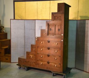 Antique Kaidan Dansu Step Chest