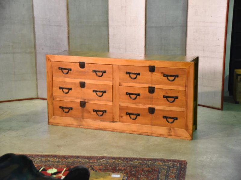 Japanese 6 Drawer Antique Sideboard