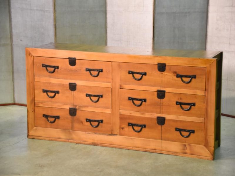 Japanese 6 Drawer Antique Sideboard - Image 2