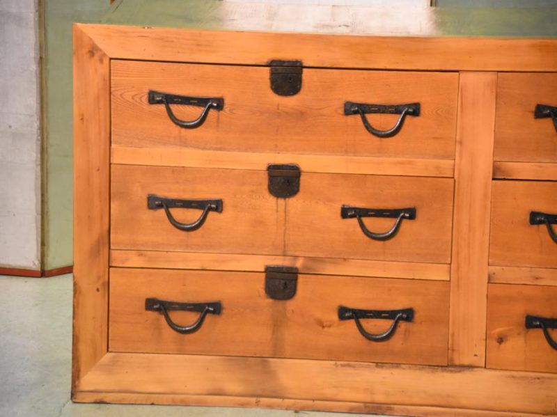 Japanese 6 Drawer Antique Sideboard - Image 12
