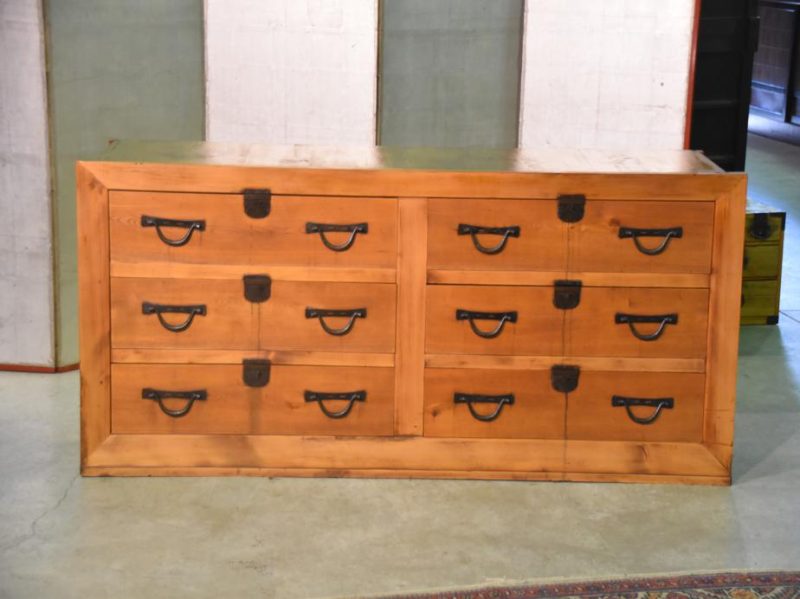Japanese 6 Drawer Antique Sideboard - Image 10