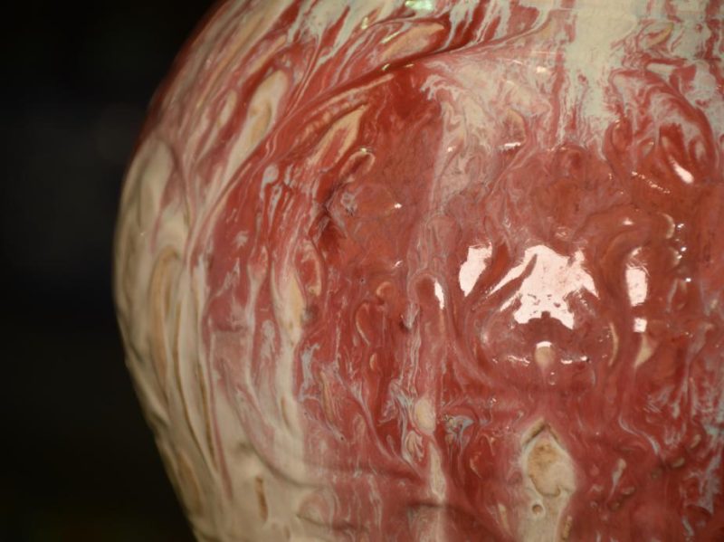 Japanese Flambe Glaze Vase by Uno Ninmatsu 1864-1937 - Image 8