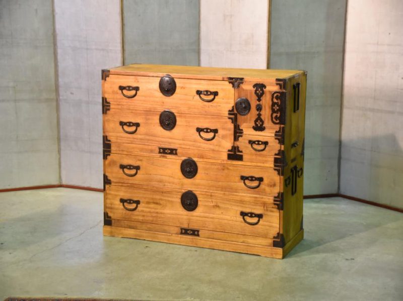 Japanese Antique Clothing Chest (2 Sections)