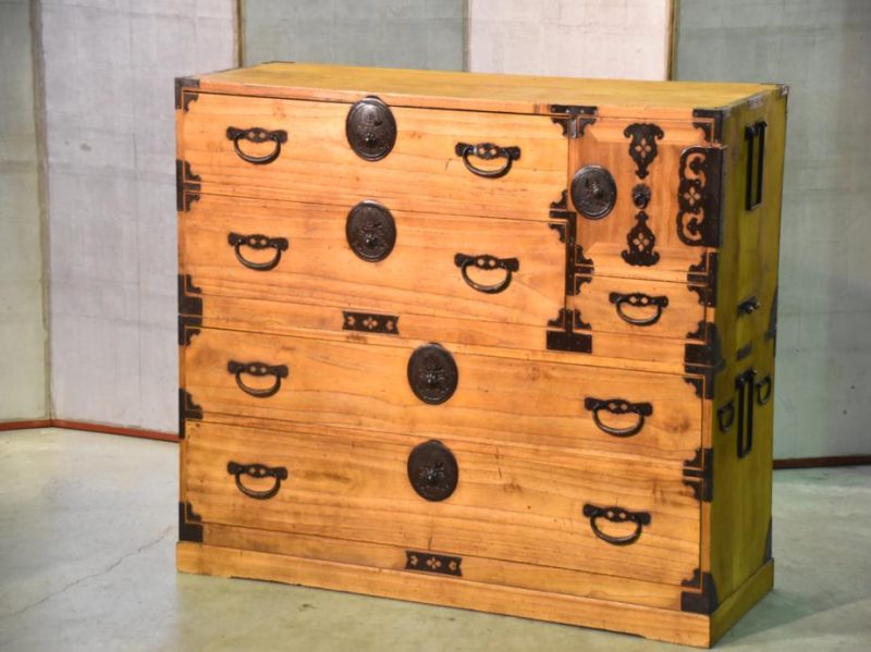 Japanese Antique Clothing Chest (2 Sections) - Image 17