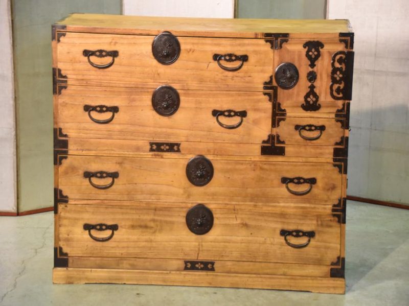 Japanese Antique Clothing Chest (2 Sections) - Image 16