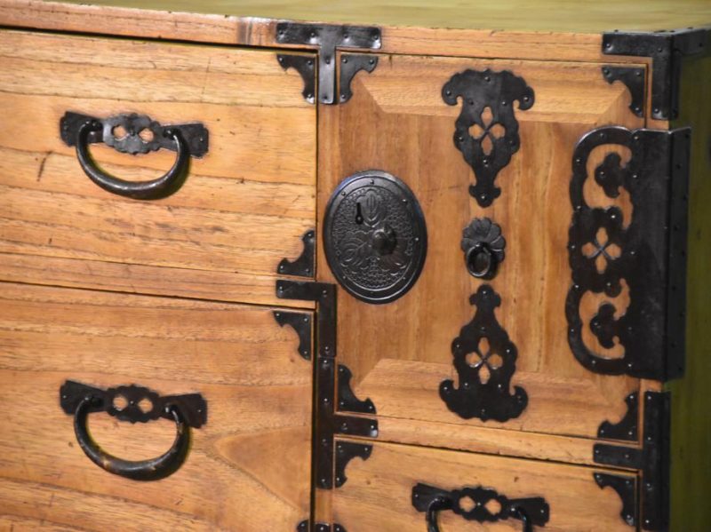 Japanese Antique Clothing Chest (2 Sections) - Image 13
