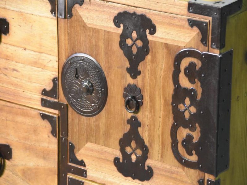 Japanese Antique Clothing Chest (2 Sections) - Image 11