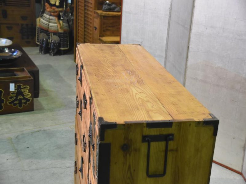Japanese Antique Clothing Chest (2 Sections) - Image 4