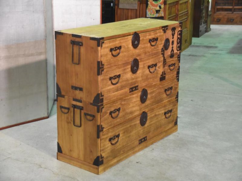 Japanese Antique Clothing Chest (2 Sections) - Image 2