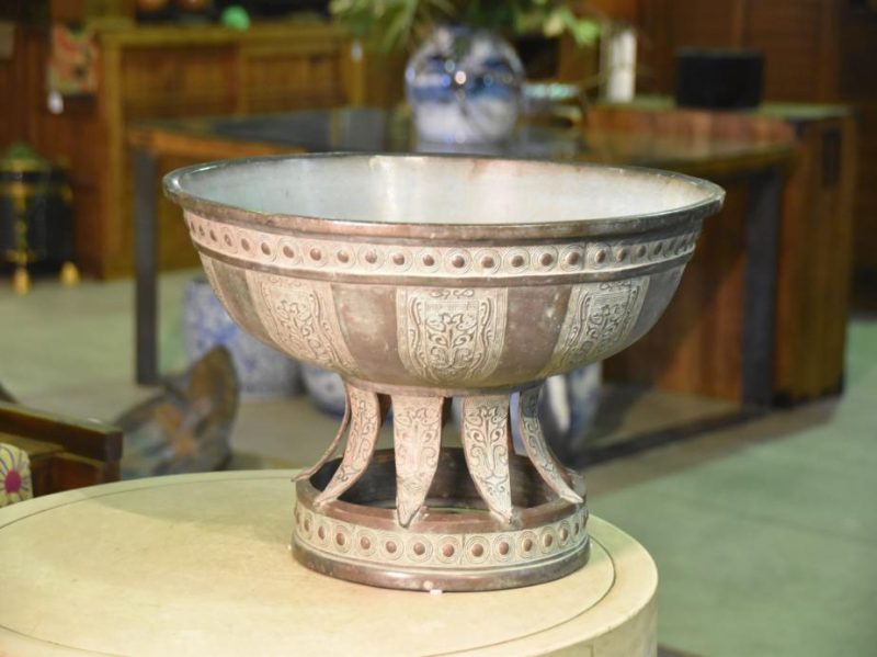 Japanese Bronze Garden Basin
