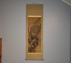 Sumi-E Ink Brush Dragon Scroll