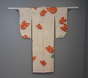 Japanese Silk Butterfly Furisode Kimono