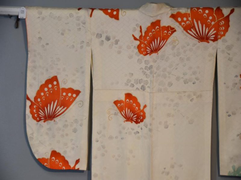 Japanese Silk Butterfly Furisode Kimono - Image 13
