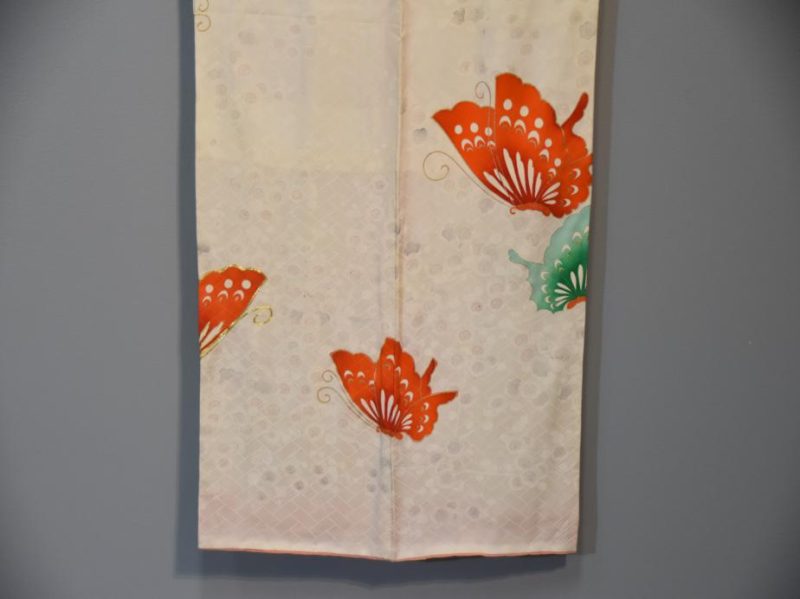 Japanese Silk Butterfly Furisode Kimono - Image 12