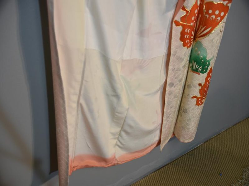 Japanese Silk Butterfly Furisode Kimono - Image 4