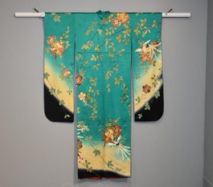 Emerald Green Japanese Vintage Kimono