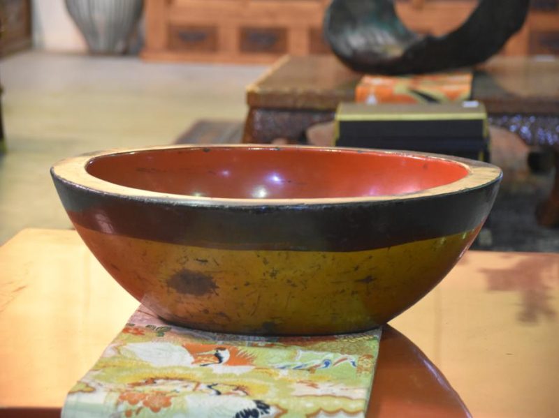 Japanese Red Lacquer Soba Kneading Bowl - Image 7