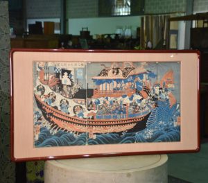 Phoenix  Ship Triptych Wood Block Print