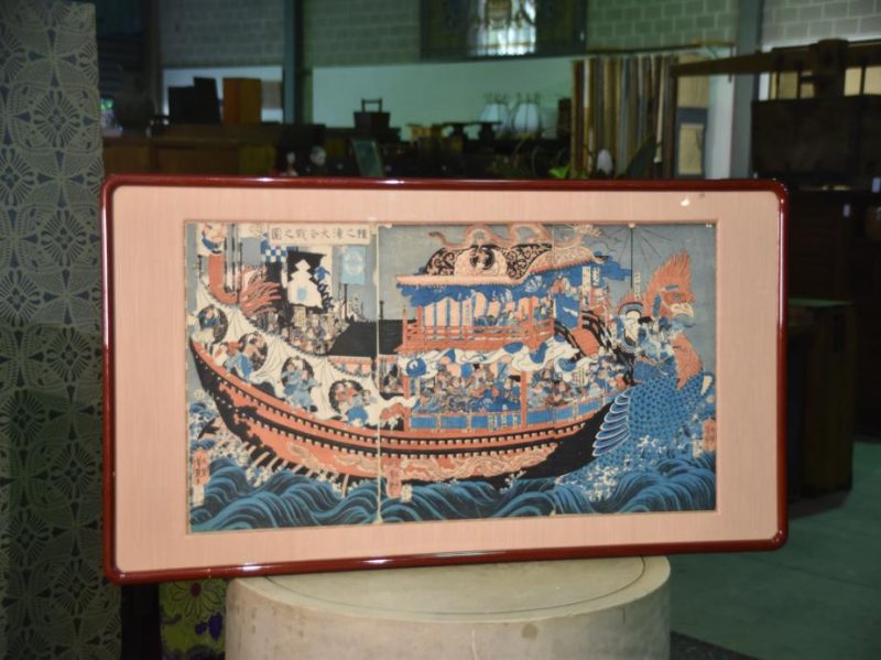 Phoenix  Ship Triptych Wood Block Print