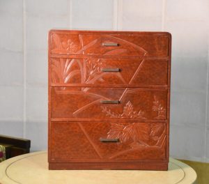 Kamakura Bori Lacquered Small Chest of Drawers