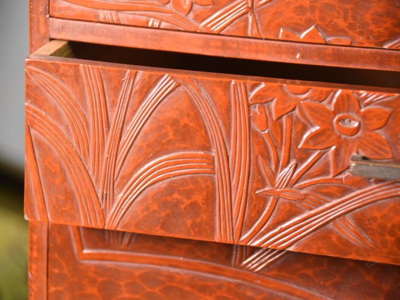 Kamakura Bori Lacquered Small Chest of Drawers - Image 4