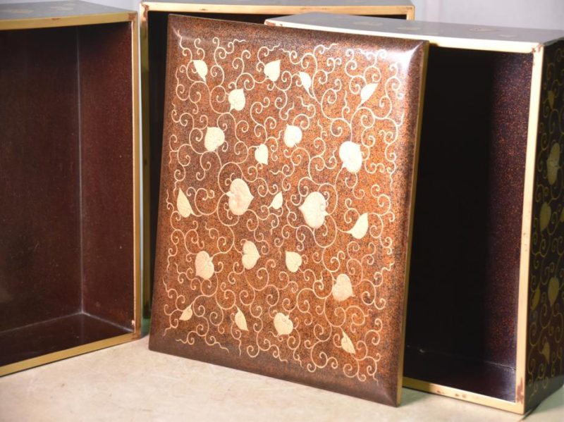 Jubako Lacquer 3 Tiered Lidded Box - Image 7